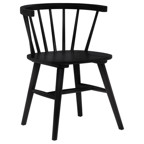 Jeffries Windsor Dining Side Chairs, Set of 2 - Spindle Back Wood Chairs in Black or Walnut – view 4
