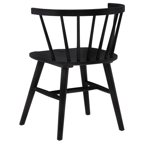 Jeffries Windsor Dining Side Chairs, Set of 2 - Spindle Back Wood Chairs in Black or Walnut – view 8