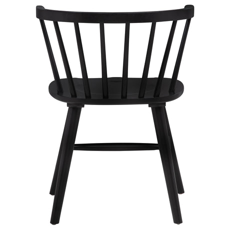 Jeffries Windsor Dining Side Chairs, Set of 2 - Spindle Back Wood Chairs in Black or Walnut – view 9