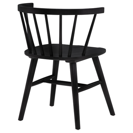 Jeffries Windsor Dining Side Chairs, Set of 2 - Spindle Back Wood Chairs in Black or Walnut – view 10