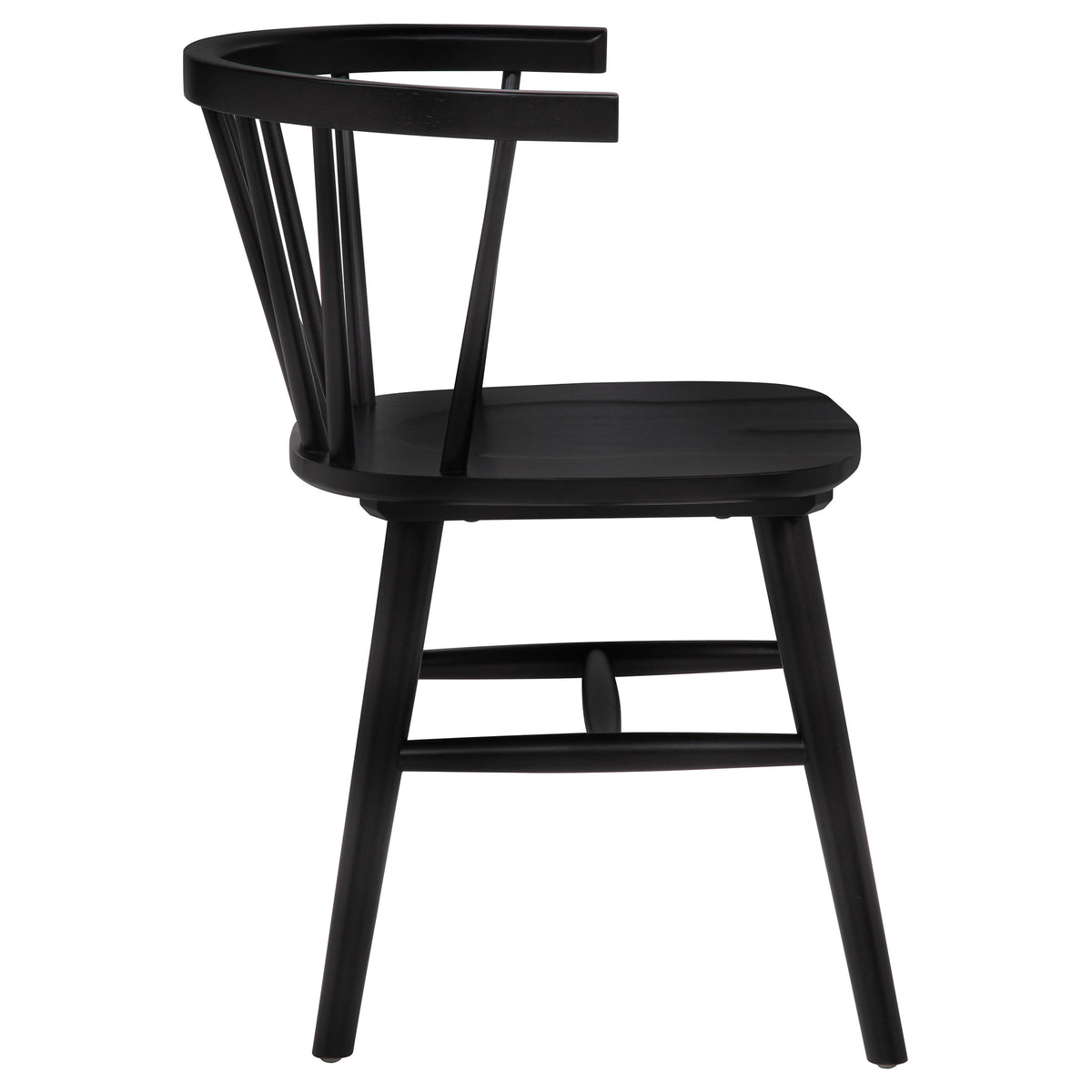 Jeffries Windsor Dining Side Chairs, Set of 2 - Spindle Back Wood Chairs in Black or Walnut – view 11