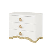 Athena Ivory Bedroom Set with Light Gold Accents & Classic Design