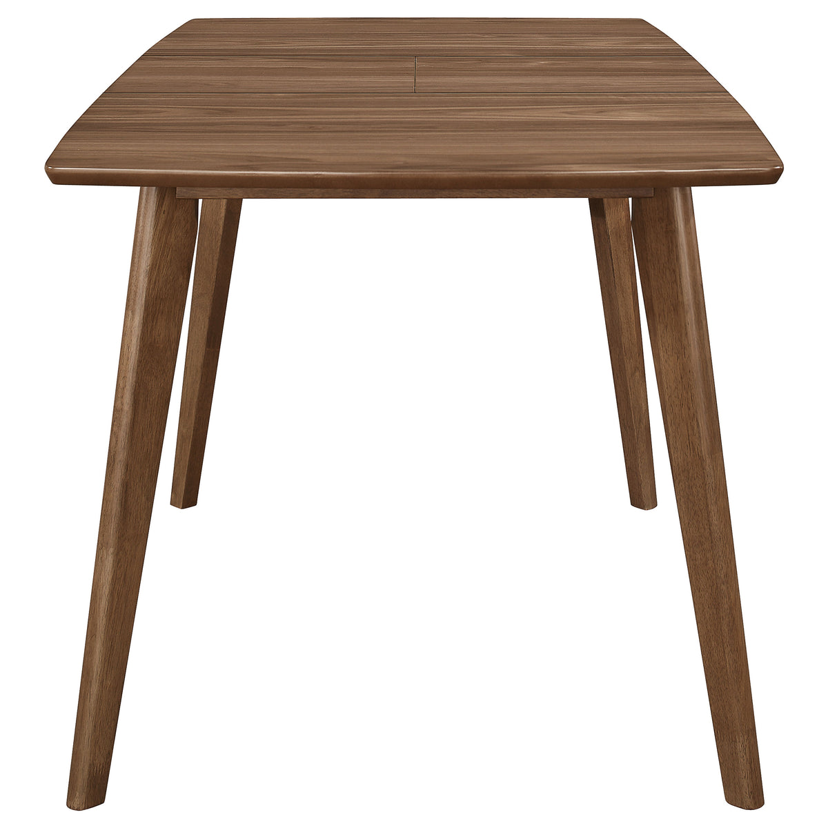 Alfredo Mid-Century Butterfly Leaf Dining Table & Sets - Natural Walnut with Grey Upholstered Chairs & Bench – view 15