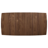 Alfredo Mid-Century Butterfly Leaf Dining Table & Sets - Natural Walnut with Grey Upholstered Chairs & Bench – view 16