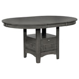 Lavon 42-60" Round to Oval Extension Dining Table & Sets - Pedestal Storage in Medium Grey – view 15