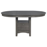 Lavon 42-60" Round to Oval Extension Dining Table & Sets - Pedestal Storage in Medium Grey – view 16
