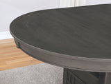 Lavon 42-60" Round to Oval Extension Dining Table & Sets - Pedestal Storage in Medium Grey – view 19