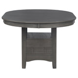 Lavon 42-60" Round to Oval Extension Dining Table & Sets - Pedestal Storage in Medium Grey – view 7