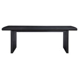 Brookmead Extendable Dining Collection - Wire-Brushed Black Table, Ivory Upholstered Chairs & Sideboard – view 12
