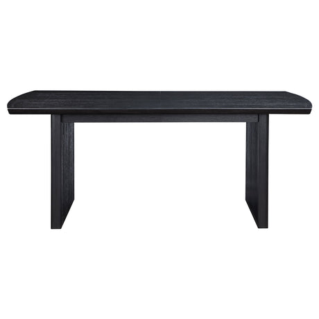 Brookmead Extendable Dining Collection - Wire-Brushed Black Table, Ivory Upholstered Chairs & Sideboard – view 13