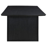 Brookmead Extendable Dining Collection - Wire-Brushed Black Table, Ivory Upholstered Chairs & Sideboard – view 14