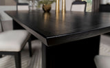 Brookmead Extendable Dining Collection - Wire-Brushed Black Table, Ivory Upholstered Chairs & Sideboard – view 17