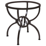 Aviano 48" Round Glass Top Dining Table & Base - Table Base Only