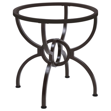 Aviano 48" Round Glass Top Dining Table & Base - Table Base Only