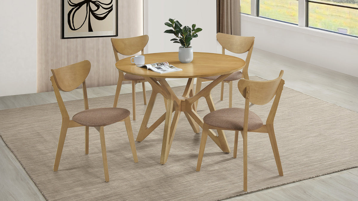 Elowen 42" Round Dining Table & 5-Piece Set - 5pcs- Table + 4 Side Chairs