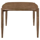 Dortch 63" Dining Table & Sets - Mid-Century Walnut Rubberwood with Curved-Back Brown Upholstered Chairs – view 17