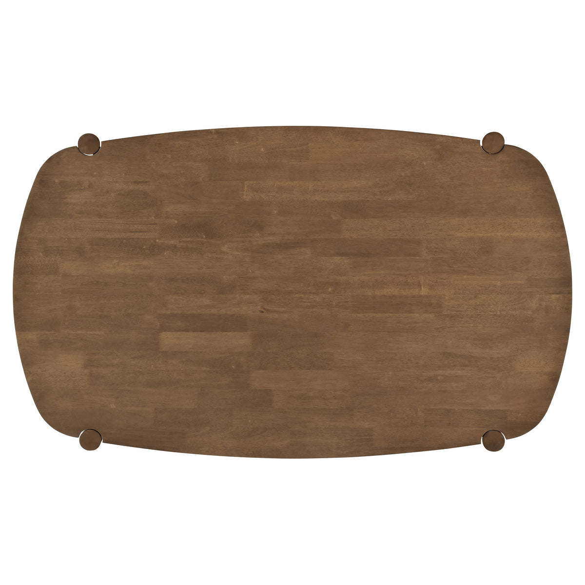 Dortch 63" Dining Table & Sets - Mid-Century Walnut Rubberwood with Curved-Back Brown Upholstered Chairs – view 18