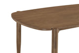 Dortch 63" Dining Table & Sets - Mid-Century Walnut Rubberwood with Curved-Back Brown Upholstered Chairs – view 10