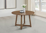Dinah 47" Round Dining Table & 5-Piece Set - Mid-Century Walnut with Sculptural Interlocking Base – view 1