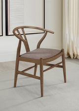 Crestmont Wishbone Dining Side Chairs (Set of 2) - Mid-Century Black or Walnut Wood with Upholstered Seat – view 2