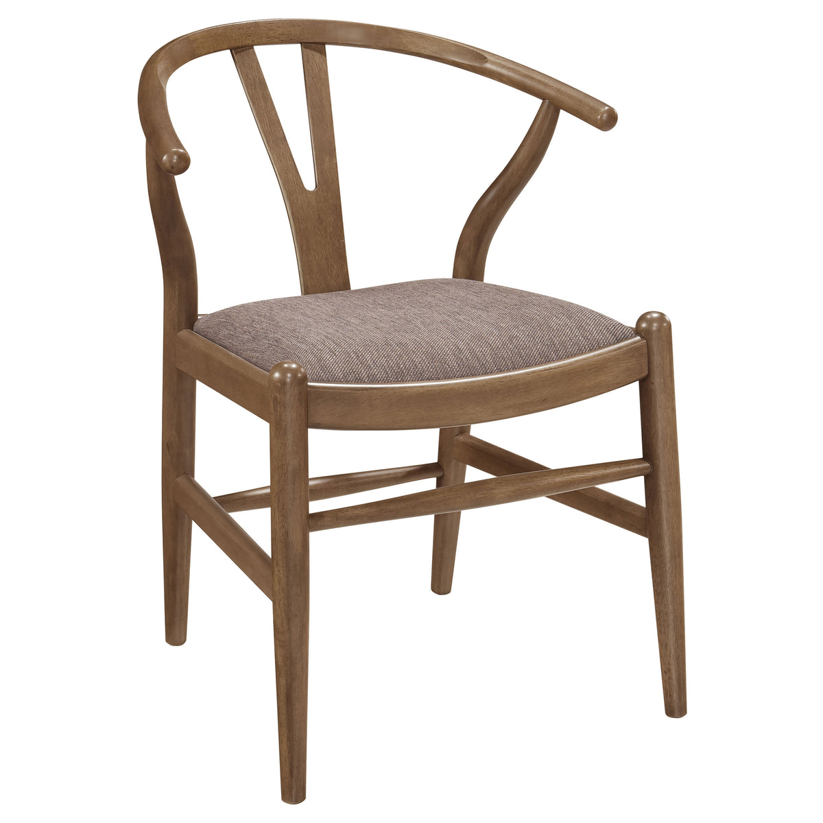 Crestmont Wishbone Dining Side Chairs (Set of 2) - Mid-Century Black or Walnut Wood with Upholstered Seat – view 15
