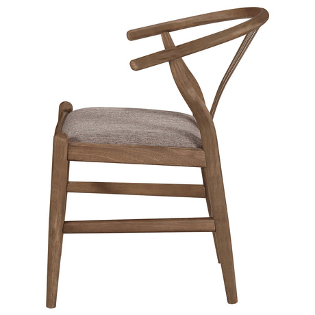 Crestmont Wishbone Dining Side Chairs (Set of 2) - Mid-Century Black or Walnut Wood with Upholstered Seat – view 18