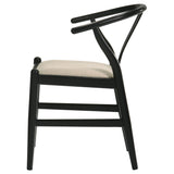 Crestmont Wishbone Dining Side Chairs (Set of 2) - Mid-Century Black or Walnut Wood with Upholstered Seat – view 8