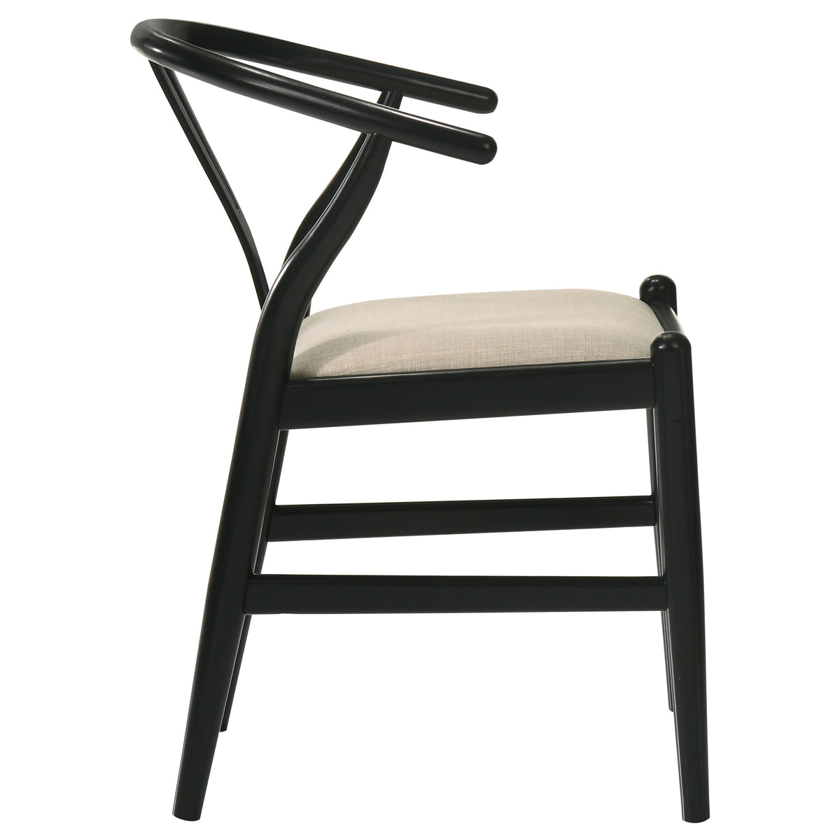 Crestmont Wishbone Dining Side Chairs (Set of 2) - Mid-Century Black or Walnut Wood with Upholstered Seat – view 11