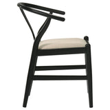 Crestmont Wishbone Dining Side Chairs (Set of 2) - Mid-Century Black or Walnut Wood with Upholstered Seat – view 11