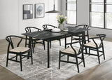 Crestmont Wishbone Dining Side Chairs (Set of 2) - Mid-Century Black or Walnut Wood with Upholstered Seat – view 14