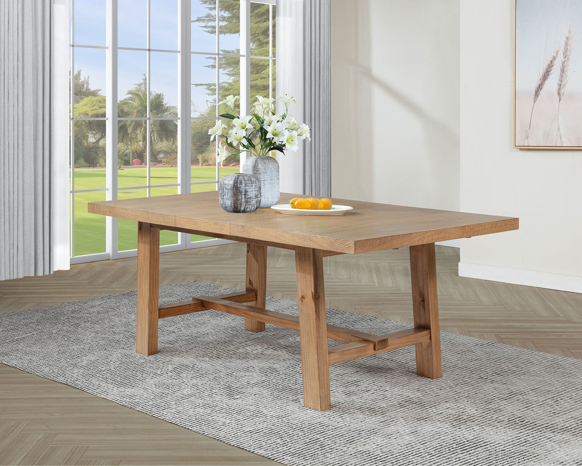Middleton Extension Dining Collection - Natural Oak Veneer Table with Windsor or Upholstered Chairs, Bench & Sideboard - lifestyle