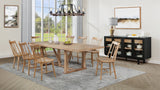 Middleton Extension Dining Collection - 10pcs- 106" Table + 8 Natural Windsor Chairs + Sideboard