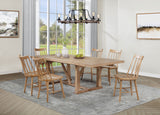 Middleton Extension Dining Collection - 7pcs- 106" Table + 6 Natural Windsor Chairs