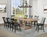Middleton Extension Dining Collection - 9pcs- 106" Table + 8 Black Windsor Chairs