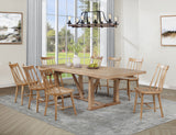 Middleton Extension Dining Collection - 9pcs- 106" Table + 8 Natural Windsor Chairs