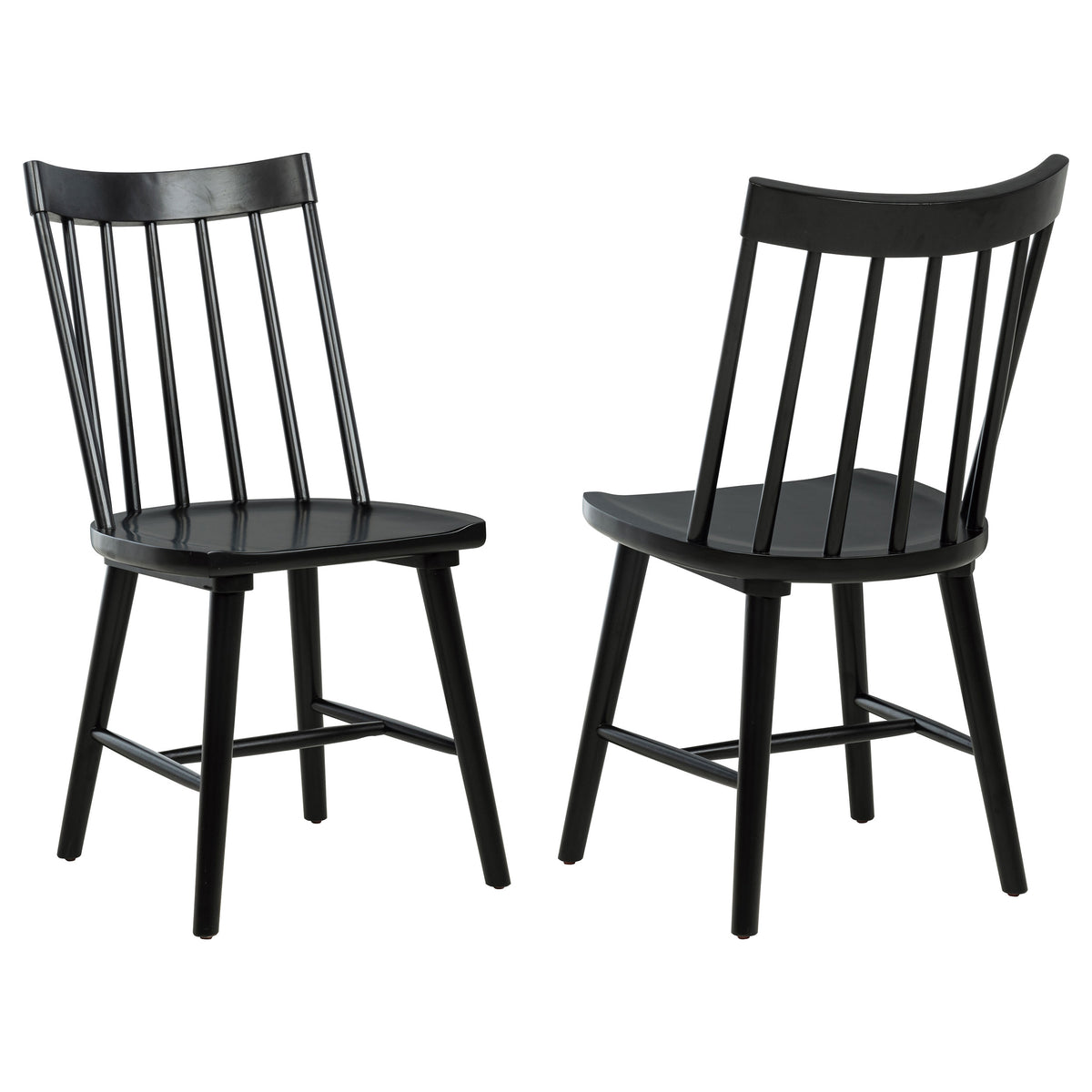Middleton Extension Dining Collection - Set of 2 Black Windsor Side Chairs
