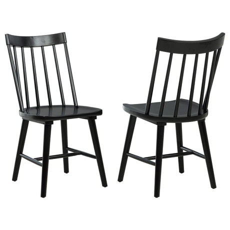 Middleton Extension Dining Collection - Set of 2 Black Windsor Side Chairs