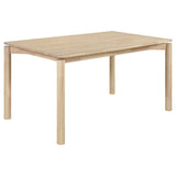 Parkridge 59" Rectangular Dining Table & Sets - Mid-Century White Washed Wood with Rounded-Back Chairs – view 15
