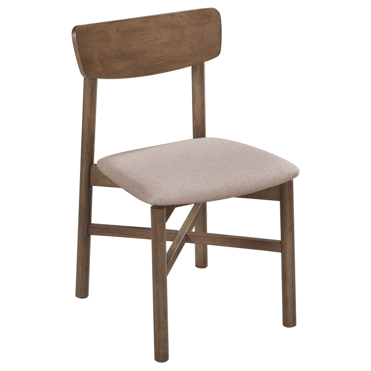 Parkridge 59" Dining Table & Sets - Mid-Century Rounded Legs & Upholstered Side Chairs in Natural Walnut – view 18