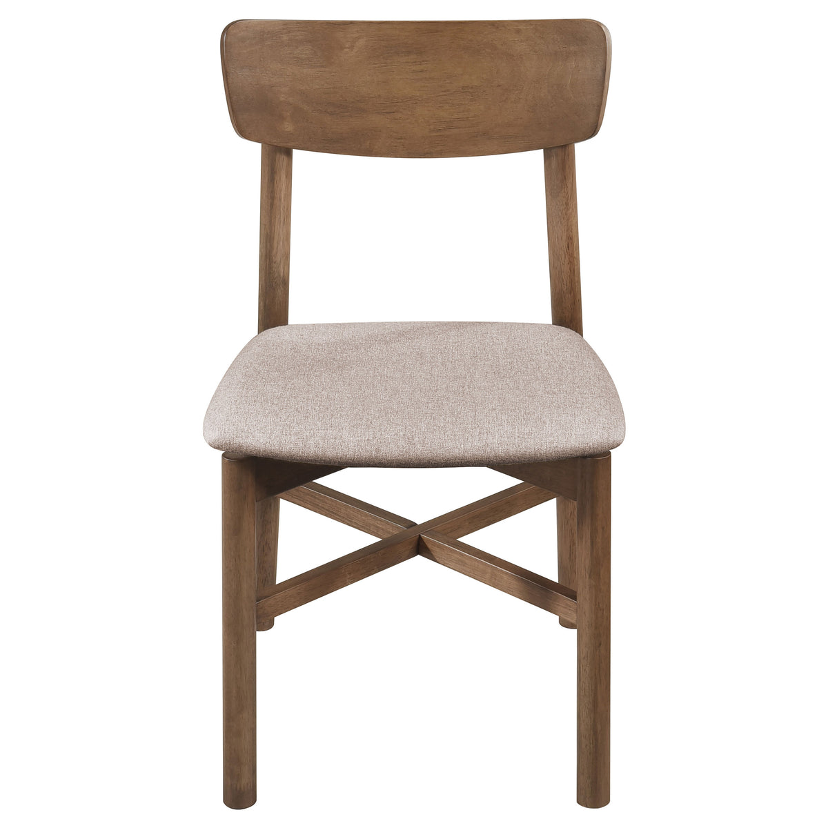 Parkridge 59" Dining Table & Sets - Mid-Century Rounded Legs & Upholstered Side Chairs in Natural Walnut – view 19