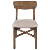 Parkridge 59" Dining Table & Sets - Mid-Century Rounded Legs & Upholstered Side Chairs in Natural Walnut – view 19