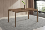 Parkridge 59" Dining Table & Sets - Mid-Century Rounded Legs & Upholstered Side Chairs in Natural Walnut – view 1