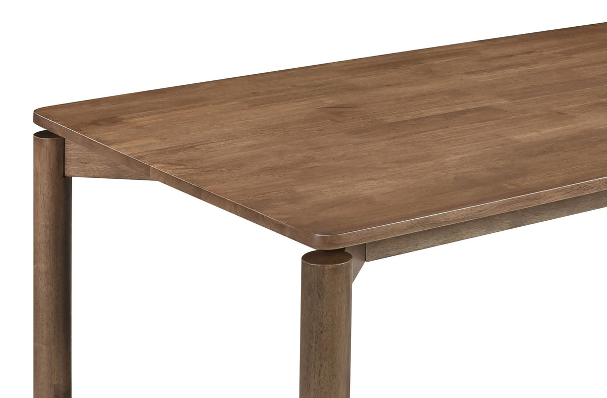 Parkridge 59" Dining Table & Sets - Mid-Century Rounded Legs & Upholstered Side Chairs in Natural Walnut – view 9