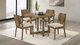 Crestmore Dining Collection - 5pcs- Round Table + 4 Side Chairs