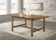 Crestmore Dining Collection - 71" Rectangular Trestle or 46" Round Table, Wedge-Back Chairs & Sideboard in Walnut – view 1