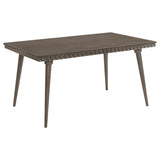Onslow 59" Mid-Century Dining Table & 5-Piece Set - Dark Brown with Grey Upholstered Geometric-Back Chairs – view 14