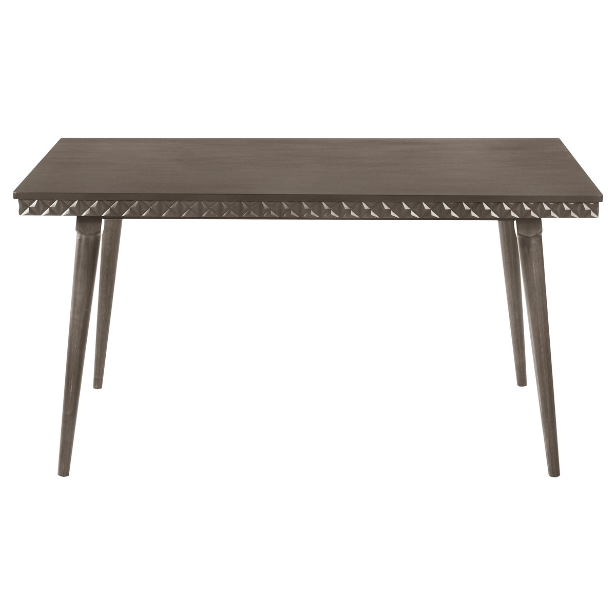 Onslow 59" Mid-Century Dining Table & 5-Piece Set - Dark Brown with Grey Upholstered Geometric-Back Chairs – view 15