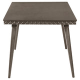 Onslow 59" Mid-Century Dining Table & 5-Piece Set - Dark Brown with Grey Upholstered Geometric-Back Chairs – view 16