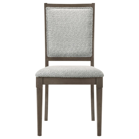 Onslow 59" Mid-Century Dining Table & 5-Piece Set - Dark Brown with Grey Upholstered Geometric-Back Chairs – view 19