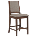 Patterson Counter Height Dining Table & Sets - Industrial Mango Oak & Black with Beige Upholstered Chairs – view 19